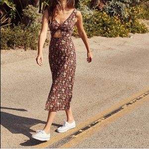 christy dawn RARE harper cutout midi dress fall floral